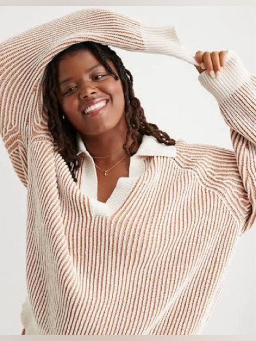 Aerie Sugar Rush Chenille Sweater Sand Dune